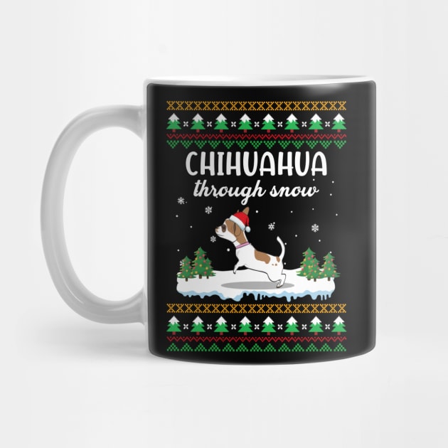 Chihuahua Through Snow Funny Christmas Costume by Dunnhlpp